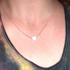 Opal heart necklace